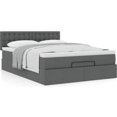 vidaXL Ottoman Sängram Med Madrass 140x190 cm Tyg Sängpaket