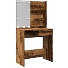 Træ Toiletborde vidaXL Makeupbord Med LED-Lys 74,5 x 40 x 141 cm Toiletbord