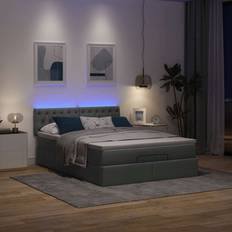 Sengepakker vidaXL Ottoman Seng Med Madras 140x190 cm Mørkegrå Sengesæt
