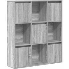Book Shelves vidaXL Grey Sonoma Bookcase 89 x 24 x 101.5 cm Book Shelf