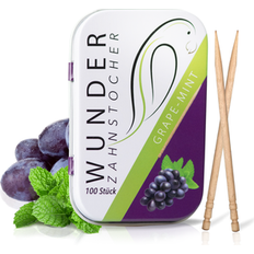 Smaksatt Tandpetare Wunder Zahnstocher Geschmack Zahnstocher Grape Mint 100-pack