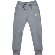 Nike Big Kid's Sportswear Tech Fleece Joggers - Cool Grey/Black/Metallic Gold (HV5869-065)