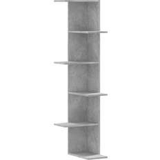 vidaXL Corner Concrete Gray Wall Shelf 36.5cm