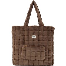 Faux Fur Net Bag - Brown