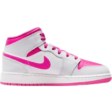 Nike Air Jordan 1 Mid GS - Iris Whisper/White/Fire Pink