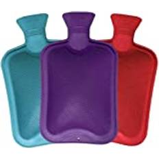 Red Heat Bottles Glamza Pack of 3 Hot Water Bottles x3
