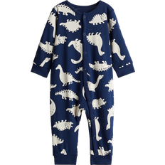 H&M Printed Jersey Pyjamas - Dark Blue/Dinosaurs