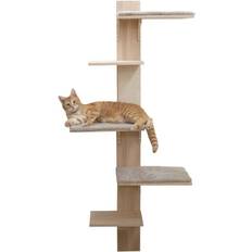 Gatto - Mobili grattatoi per gatti Animali domestici Kerbl Palo Tiragraffi Per Gatti Timber Wall 150 cm Naturale E Tortora