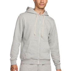Nike Standard Issue Men's Dri Fit Full Zip Basketball Hoodie - Dark Grey Heather/Pale Ivory