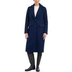 Rayon - Women Outerwear Michael Kors Women's Single Breasted Coat - Midnight