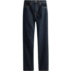 H&M Slim Straight High Jeans - Dark Denim Blue