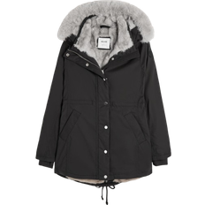 Hollister Co. Faux Fur Lined Parka - Black