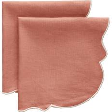 Decotique Gia Dækkeserviet Hvid, Pink (45x45cm)