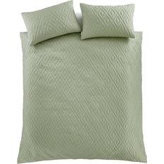 Catherine Lansfield Jacob Geo Soft Touch Duvet Cover Green (260x220cm)