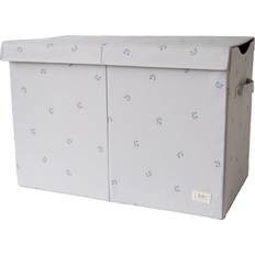 Recycled Materials Storage Boxes 3 Sprouts Recycled Fabric Folding Storage Chest Blueberry Taupe