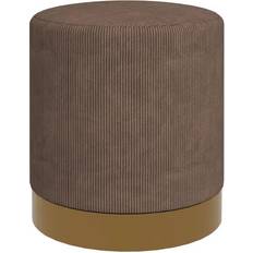 Homcom Modern Light Brown Foot Stool 45cm