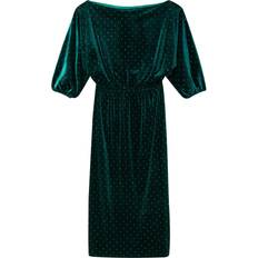 Never Fully Dressed Velvet Tilly Dress - Emerald