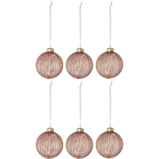 Scandi Living Holiday Baubles Rose Gold Julgranspynt 6st