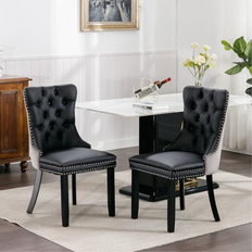 Mercer41 Modern Tufted Dining Set Of 2 Kitchen Chair