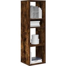 Natural Book Shelves vidaXL Cabinet Smoked Oak 34 x 31 x 112 cm Book Shelf