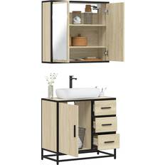 Muebles de Baño vidaXL 2 Piece Bathroom Furniture Set Sonoma Oak