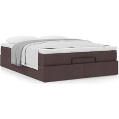 vidaXL Ottoman Sängram Med Madrass 140x200 cm Tyg Sängpaket