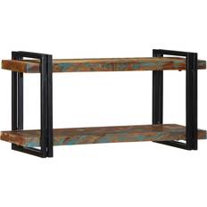 Multicoloured Shelves vidaXL Multicolour Solid Wood Wall Shelf