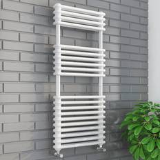 White Towel Rails K-RAD Vertical Designer Towel Rail White 83.2 x 50 x 10 d cm