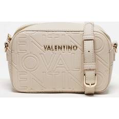 Valentino Bags Brown Crossbody Bags Valentino Bags Pansy Embossed Logo Crossbody Bag - Ecru/Neutral
