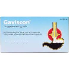 Förstoppning - Mage & Tarm Receptfria läkemedel Gaviscon 120 st Tuggtabletter
