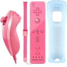 Teknikproffset Remote Plus Nunchuck Wii-Wii U Rosa