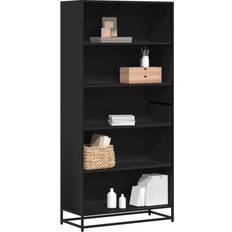 Møbler vidaXL 80.5 x 35 x 170.5 cm Konstrueret Træ Sort Bogreol