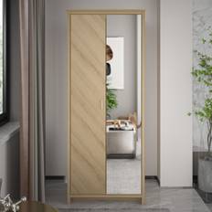 Gracie Oaks Bonnie 2 Door With Mirror Wardrobe