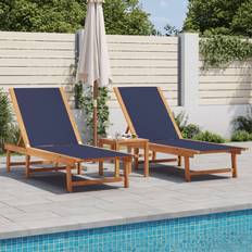 Garden & Outdoor Furniture Lark Manor Jennie Acacia Single Chaise 200cm H x 66cm W x 200cm L