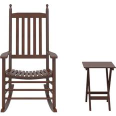 Brown Rocking Chairs Brambly Cottage Chairs with Curved Seats 2 Piece Rocking Chair