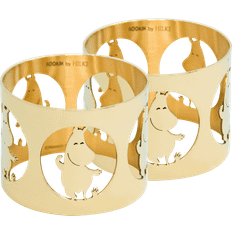 Golden Serviettenringe Hilke Collection X Moomin Rings 2-pack Brass Napkin Ring