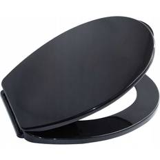 Badrumstillbehör Bisk Toilettensitz 44,5 x 36 cm Schwarz