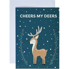 Party Supplies Amazon Gift Card in a Reindeer Snowflake Greeting Card