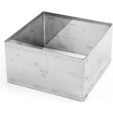 Stainless Steel Pastry Rings Gobel Stainless Steel Square Cake 3-3/16 Inch x 3-3/16 Inch x 1-3/4 Inch High Pastry Ring