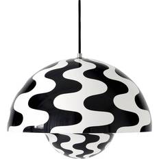 Verner panton pendel sort &Tradition Flowerpot VP7 Black/White Pendel ∅ 37cm