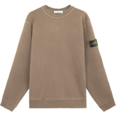 Stone Island Beige Överdelar Stone Island Diagonal Fleece Old Effect Crewneck Sweatshirt - Nutshell