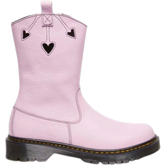 Dr. Martens Boots Dr. Martens Youth Heart Nappa Patent Leather Pull-on Boots - Pink/Black