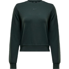 Green - Sweatshirts Jumpers NIKE Dri-FIT One Women's Crew-Neck French Terry Sweatshirt - Vintage Green/Black