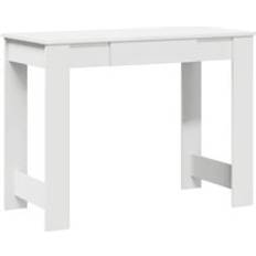 Rechthoekig Schrijftafels vidaXL White Engineered Wood 100 x 45 x 75 cm Writing Desk