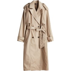 H&M Twill Trench Coat - Light Beige