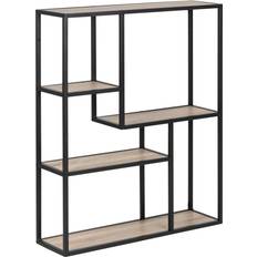 Act Nordic Seaford Natural Paper Sonoma Oak/Black Wall Shelf 75cm