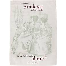 Lila Kökshanddukar Half Moon Bay Tea Recycled Cotton Pulteney Press Kitchen Towel Green, Purple