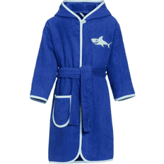 Knöpfe Nachtwäsche Playshoes Kid's Terrycloth Bathrobe - Shark (340003)