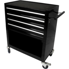 17 Stories 4 DRAWERS MULTIFUNCTIONAL TOOL CART w/ WHEELS- graySteel in Black 29.33" H X 24.25" W X 13" D Wayfair (29.33" H X 24.25" W X 13" D)