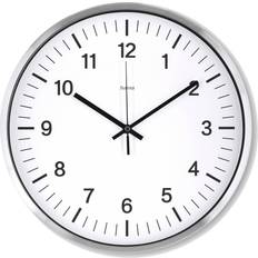 Hama Radio Java Silver Wall Clock 35cm